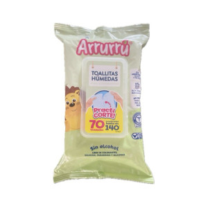 TOALLAS ARRURU ALOE PRACTI CORTE BOLSA X 70 UNDS